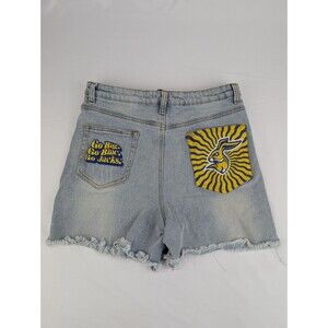 Women's 29in Denim Jean Shorts South Dakota State Jackrabbits SDSU Medium Button